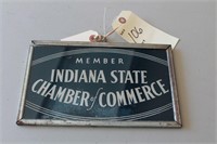 Vintage Indiana State Chamber of Commerce Sign