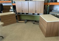 (2) 2 Drawer File Cabinets w/ Hutch