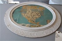 Vintage Map of Texas framed