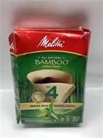 80PACK MELITTA ALL NATURAL BAMBOO COFFEE FILTERS