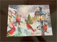Christmas Cardinals Print on Canvas
