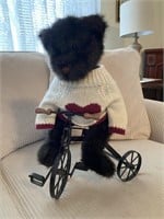 Vintage Teddy Bear with Bike