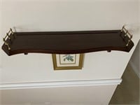 Vintage Ethan Allen Plate Shelf with Fencing