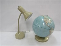 World Globe + Gooseneck Lamp