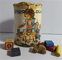Vintage Playskool Colored Blocks in Original