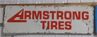 Armstrong Tires Metal Advertising Sign, 54"W x