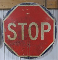 Circular Metal Stop Sign, 26"diameter