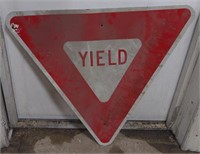 Metal Yield Sign, 33"W x 29"T