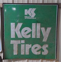 Kelly Tires Metal Advertising Sign, 33" x 33"