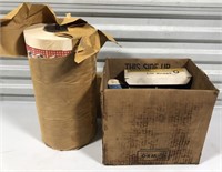 Box of Various Parts and Lenicks Dairy Labels