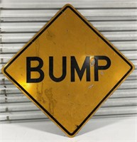 BUMP Road Sign, Measures 41in x 41in