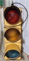 Traffic Light, Visor on Red Light is Cracked,