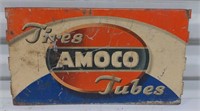 Amoco Tires Metal Advertising Sign, 13"W x 7"T