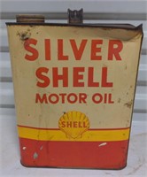 Silver Shell Motor Oil Can (empty)