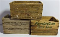 Wood Ammunition Crates from Remington, Winchester