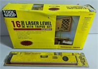 Tool Shop 16" Laser Level with Tripod Set in case