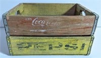 Vintage Wood Soda Crates, Pepsi and