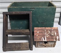 Handmade Wooden Crate Measures 20.5in x 10in x