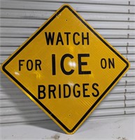 Watch For Ice On Bridges Street Sign, measures
