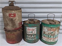 Vtg Sinclair Lubricant Cans. Bidding on one times