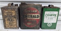 Sinclair Emerald Auto Oil Tin, Abesto Cleartox
