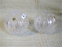 LOT OF 2, WATERFORD BALL VASES