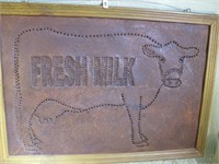 EARLY PUNCH TIN, FRESH MILK SIGN 25 BY 36