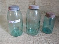 LOT OF 3 EARLY BALL JARS