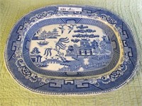 BLUE WILLOW PLATTER 16INCH CLEAN