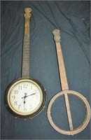 Antique banjo frames (one made into clock)