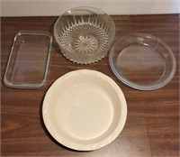 Glass Pan, Bowl & Pie Plates