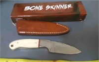 Bone Handled Bone Skinner Knife Holder in Box