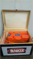 Wooden Toy Box with Hotwheels