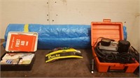 Tarp, Sportsman First Aid Kit, Air compressor &