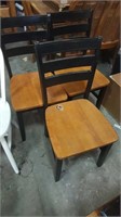 (3) Wooden Dinning Chairs