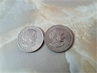 Two Susan B 1980 dollar