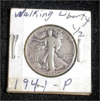 1941P Walking Liberty Half