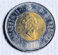 1996 Canadian $2 Coin First Year in Circulation,