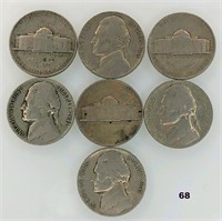 1941S Wartime Nickels. Quantity 8.