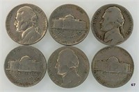 6 1940S Nickels