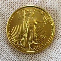 2001 UNCIRCULATED 1/10 OUNCE GOLD  $5  COIN