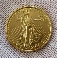 2015 UNCIRCULATED 1/10 OUNCE $5 GOLD COIN