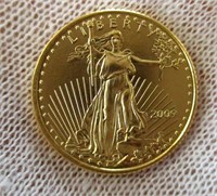 2009 UNCIRCULATED 1/10 OUNCE $5 GOLD COIN