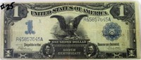 1899 $1 ONE DOLLAR BLACK EAGLE SILVER CERTIFICATE