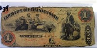 AUTHENTIC 1860 GEORGIA FARMERS MECHANICS $1 DEMAND