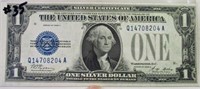 1928A $1 ONE DOLLAR SILVER CERTIFICATE FUNNY BACK