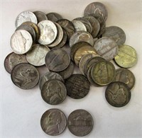 (40) SILVER WAR TIME NICKELS MIXED DATES
