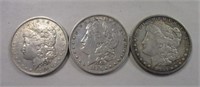 (3) CIRCULATED MORGAN DOLLARS