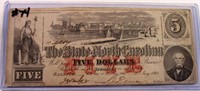 1863 CIVIL WAR TREASURY NOTE N. CAROLINA