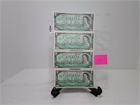 Canada One Dollar - 1967 (x4) UNC - Fine